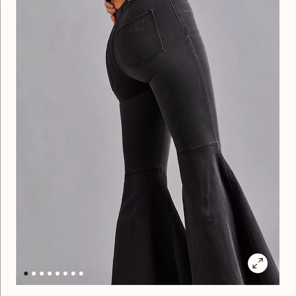 Black flared free people pants